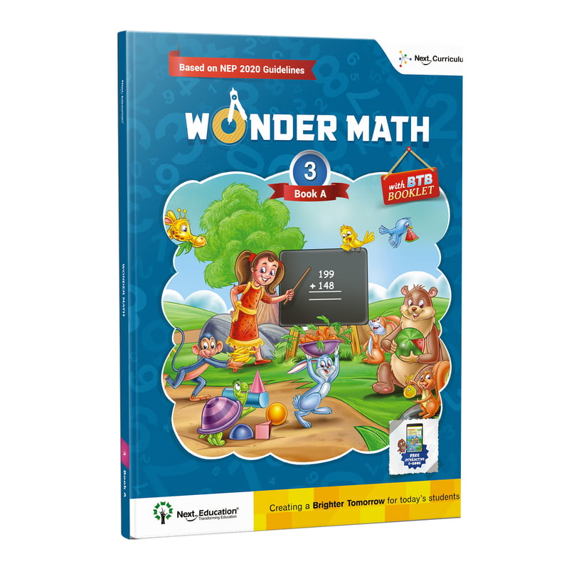 Wonder Math TextBook for - Secondary School CBSE 3rd class / Level 3 Book A New Education Policy (NEP) Edition