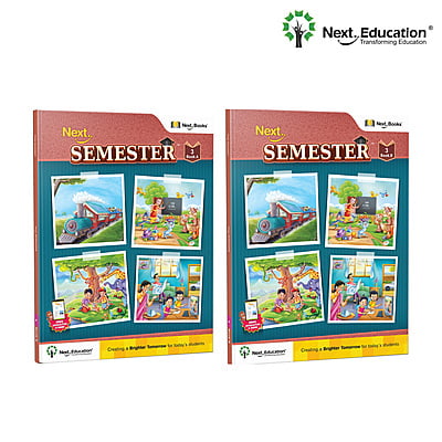 Next Semester class 3 /level 3 books combo of Maths + English + EVS Text book along with Workbook New Education Policy (NEP) Edition