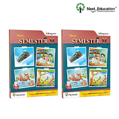 Next Semester class 4 /level 4 books combo of Maths + English + EVS Text book along with Workbook New Education Policy (NEP) Edition