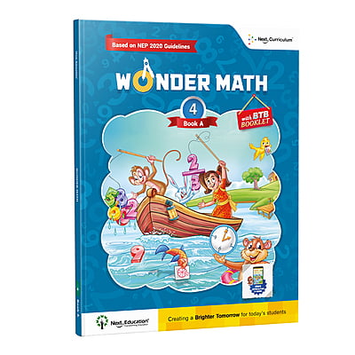 Wonder Math TextBook for CBSE 4th class / Level 4 Book A New Education Policy (NEP) Edition - Secondary School
