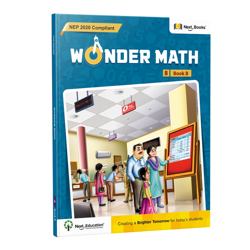 Wonder Math Level 8 Book B - NEP Edition | Next Education CBSE Math Book for Class 8