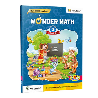 Wonder Maths Class 3 book BA- NEP Edition  | CBSE Maths Textbook for Class 3 Book A by Next Education