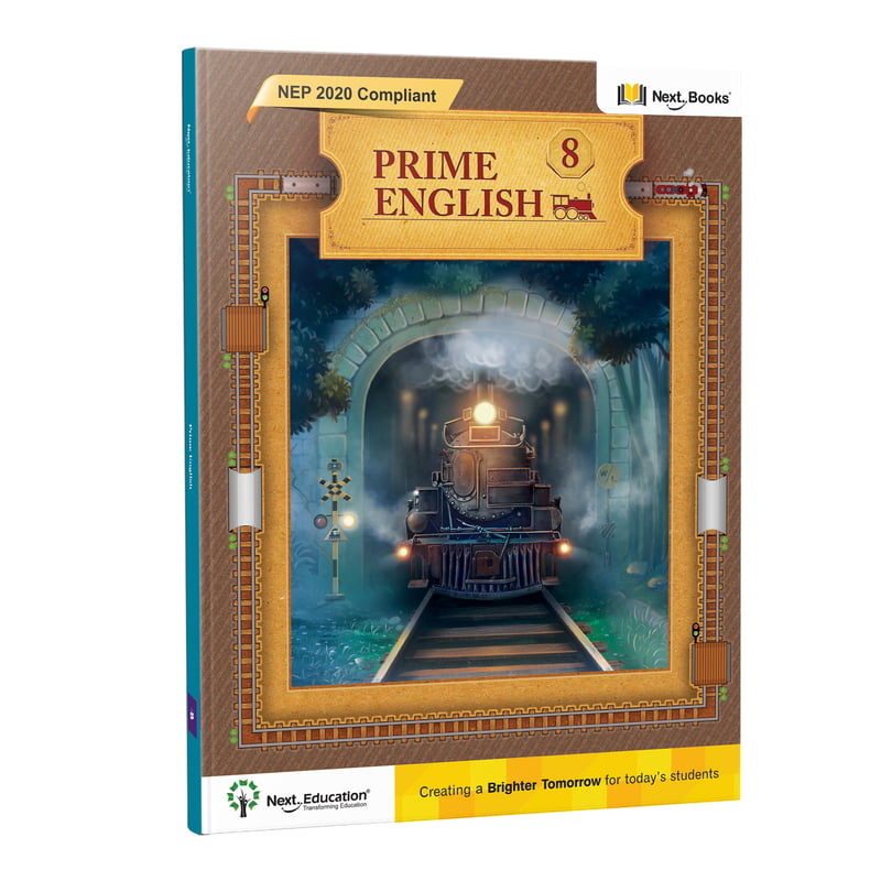 Prime English 8 - NEP Edition | Next Education CBSE Class 8 English Book (Grammar, Story, Language)