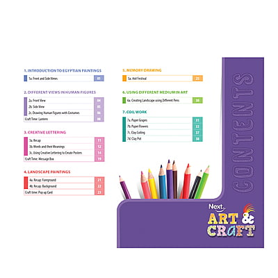 Art & Craft book for - Secondary School kids Class 4 / Level 4 (A + B)