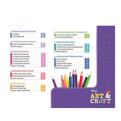 Art & Craft book for - Secondary School kids Class 4 / Level 4 (A + B)