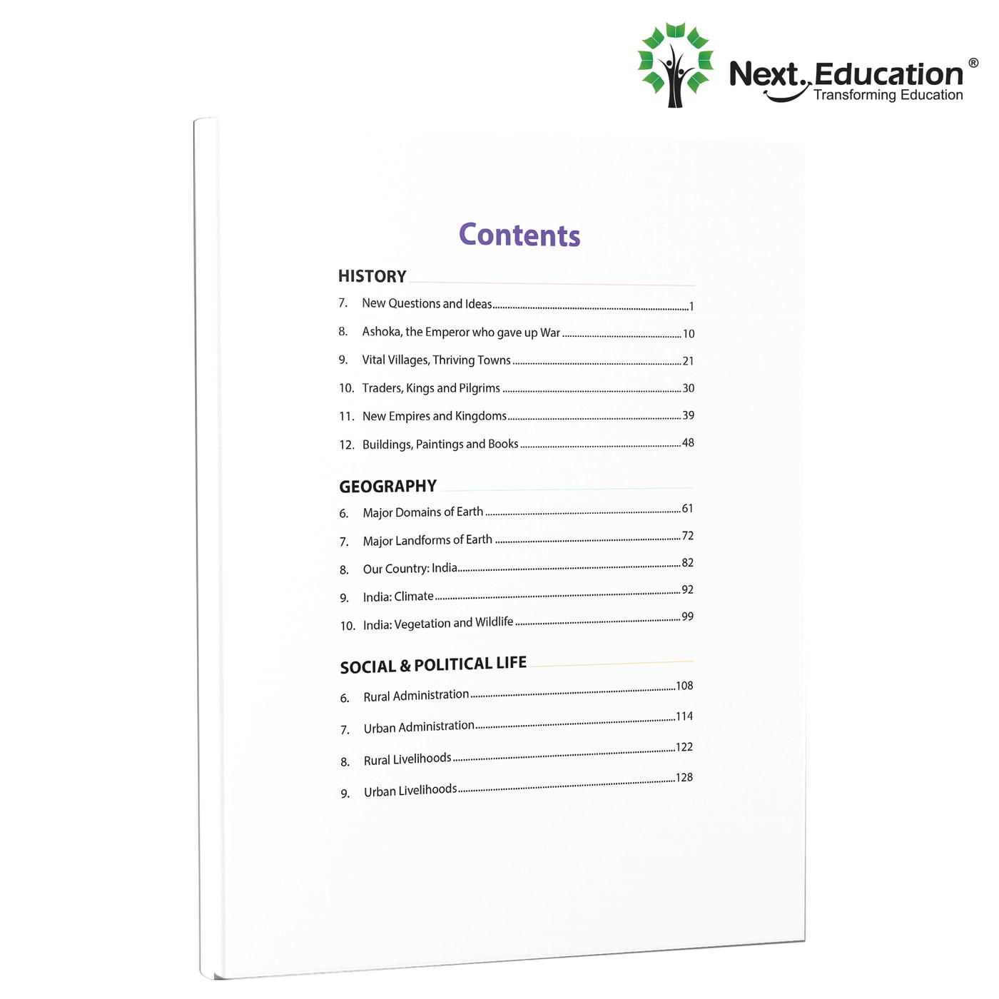 Next Social Studies CBSE book for 6th class / Level 6 Book B Secondary school Next Social Studies CBSE book for 6th class / Level 6 Book B Secondary school