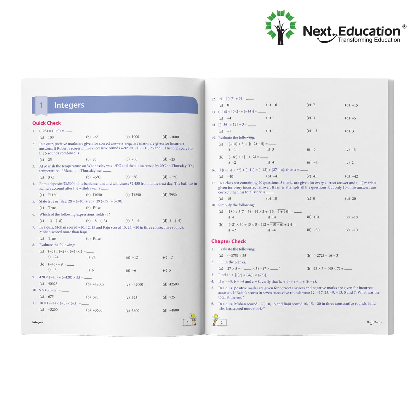 Next Maths CBSE Workbook for class 7 Book C - Secondary School Next Maths CBSE Workbook for class 7 Book C - Secondary School