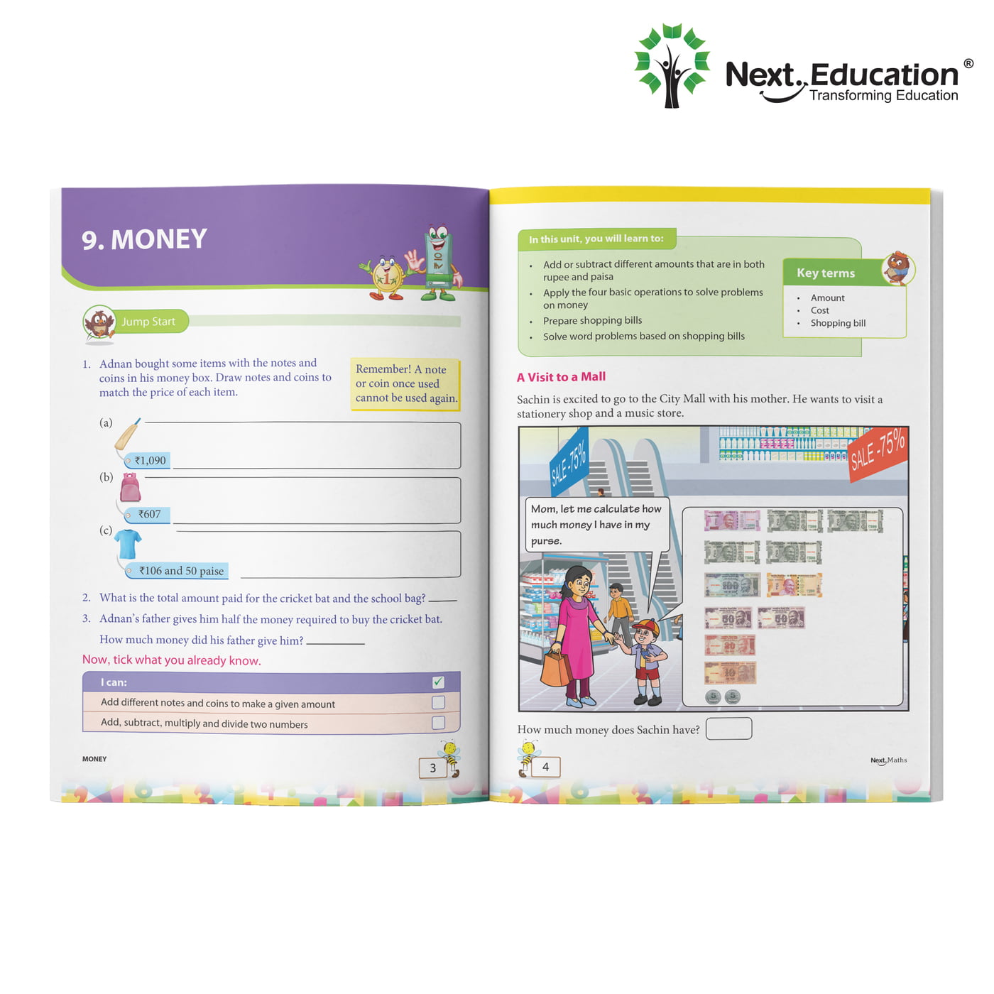 Next Term 3 Book combo Text book with Maths, English and EVS for class 3 / level 3 Book A Next Term 3 Book combo Text book with Maths, English and EVS for class 3 / level 3 Book A
