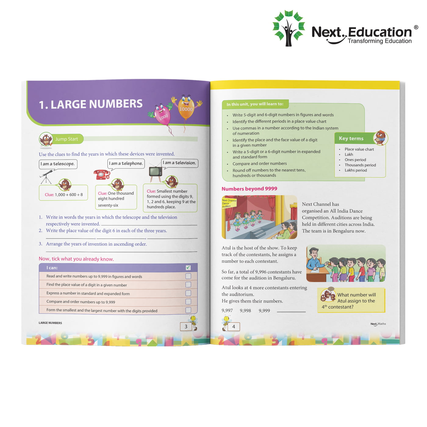 Next Term 1 Book combo Text book with Maths, English and EVS for class 4 / level 4 Book A Next Term 1 Book combo Text book with Maths, English and EVS for class 4 / level 4 Book A