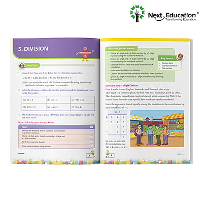 Next Term 2 Book combo Text book with Maths, English and EVS for class 4 / level 4 Book A