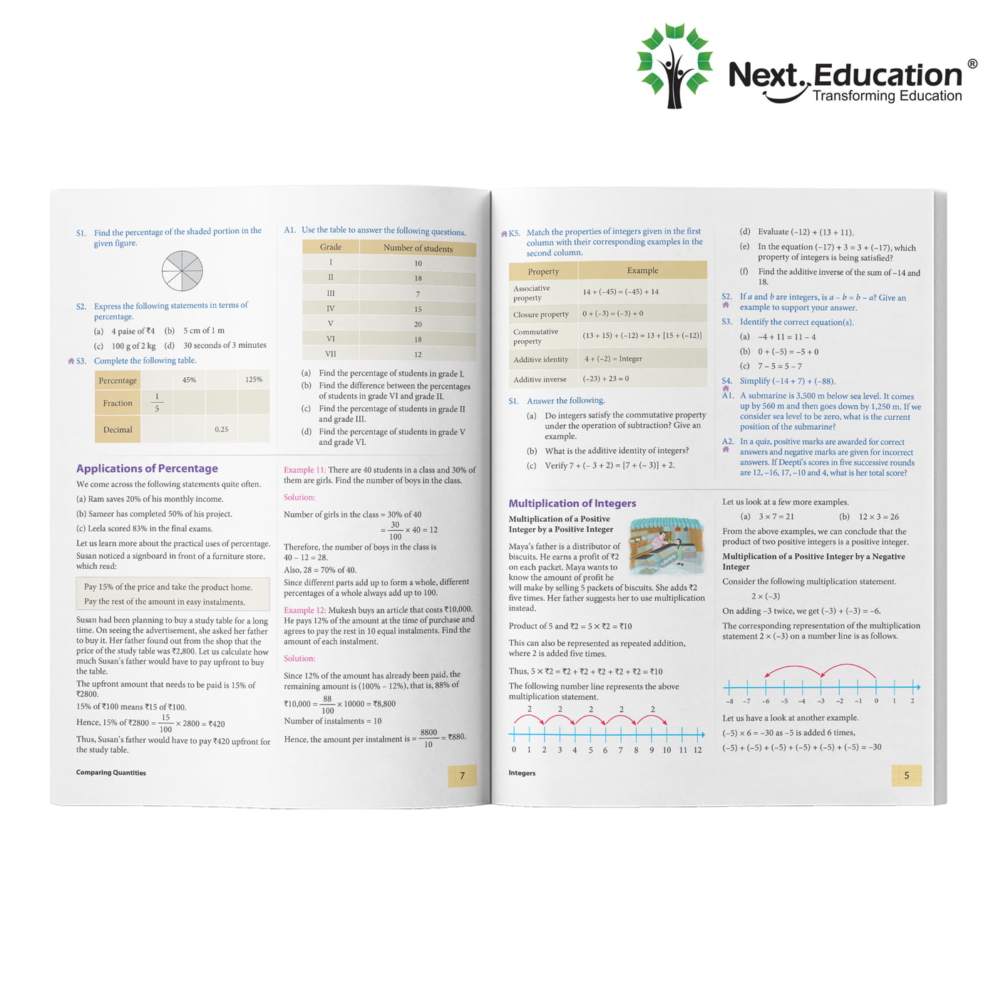 Wonder Math WorkBook for CBSE class 7 Book A Secondary school Wonder Math WorkBook for CBSE class 7 Book A Secondary school