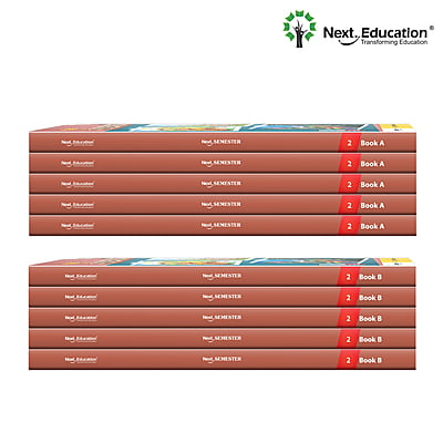 Next Semester class 2 /level 2 (Book A+B) combo of Maths + English + EVS Text book along with Workbook New Education Policy (NEP) Editionby Next Education |