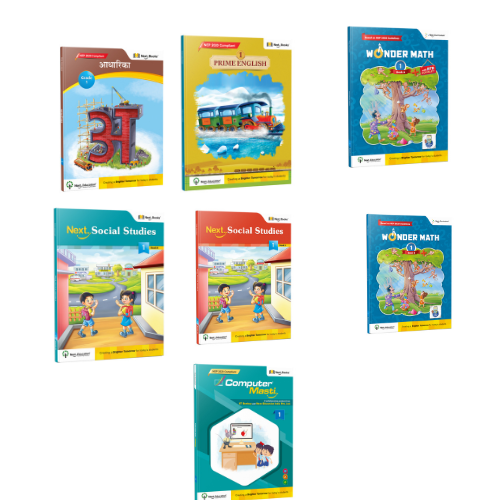 CBSE Class 1 books for Kids | Set of 7 Textbooks  | Hindi, English, Maths, Computer, Social