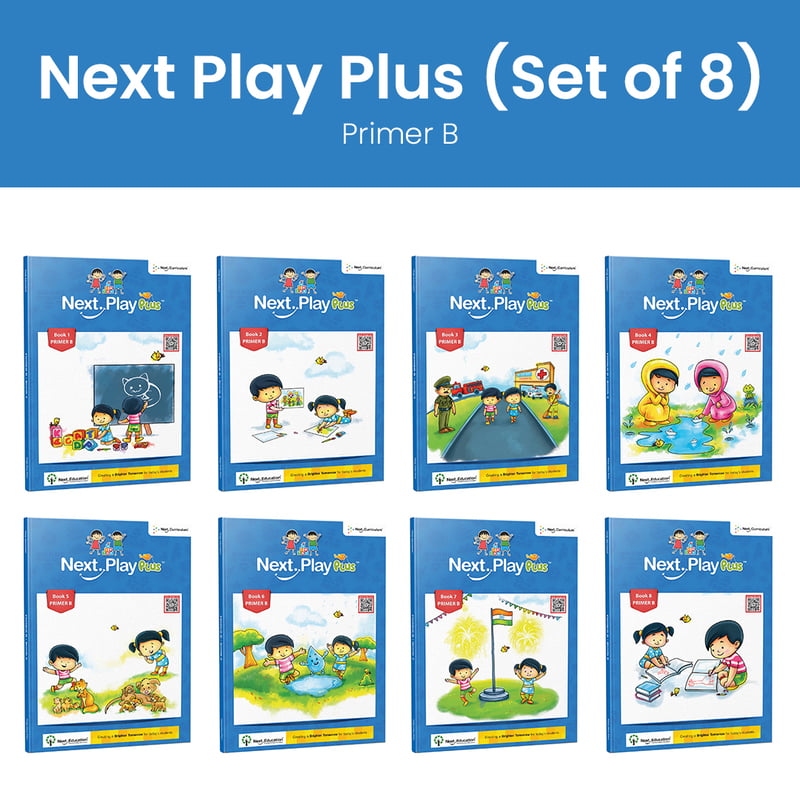 Next Play Plus Monthly books Set of 8 Books for Primer B- UKG