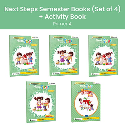 Next Steps Semester - Primer A - Set of 4 with Activity Book - NEP 2020 Compliant